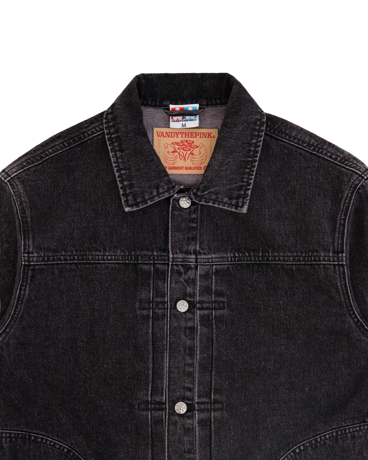 VANDY THE PINK GRAFFITI DENIM JACKET